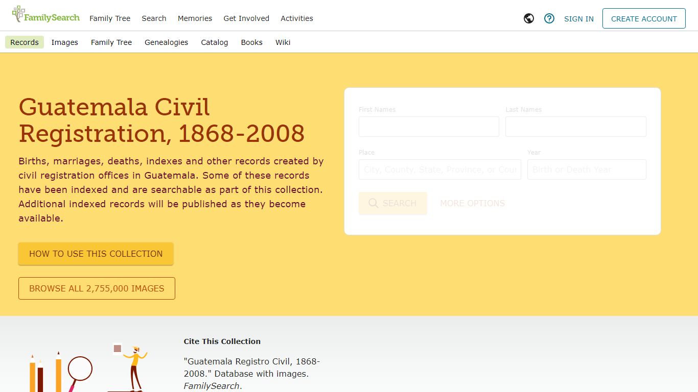 Guatemala Civil Registration, 1868-2008 • FamilySearch